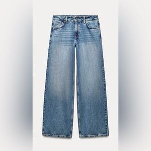 Zara mid size wide leg jeans